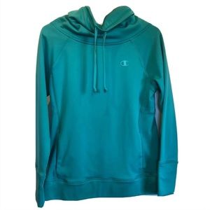 Champion Cowl Neck Pullover Turquoise Size Small